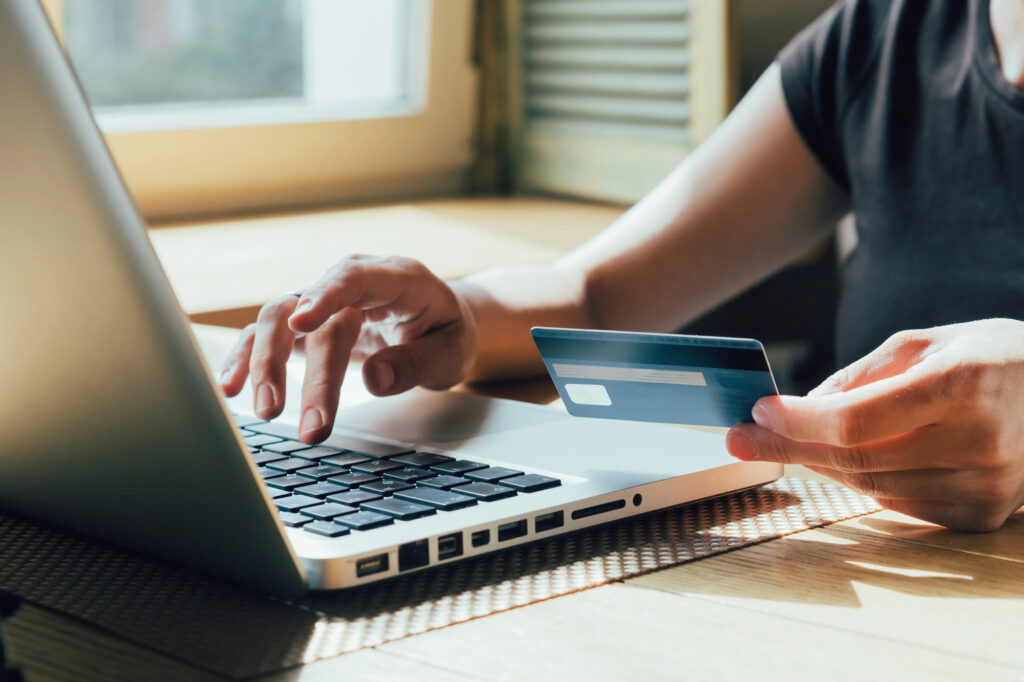 woman doing online purchase of prescription drugs