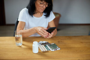 woman buying online to save on prescription drugs